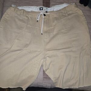 Lrg draw string khaki cut offs like new